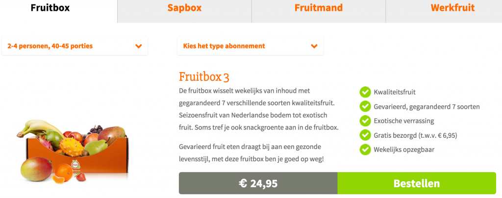 fruit.nl fruitbox kortingscode
