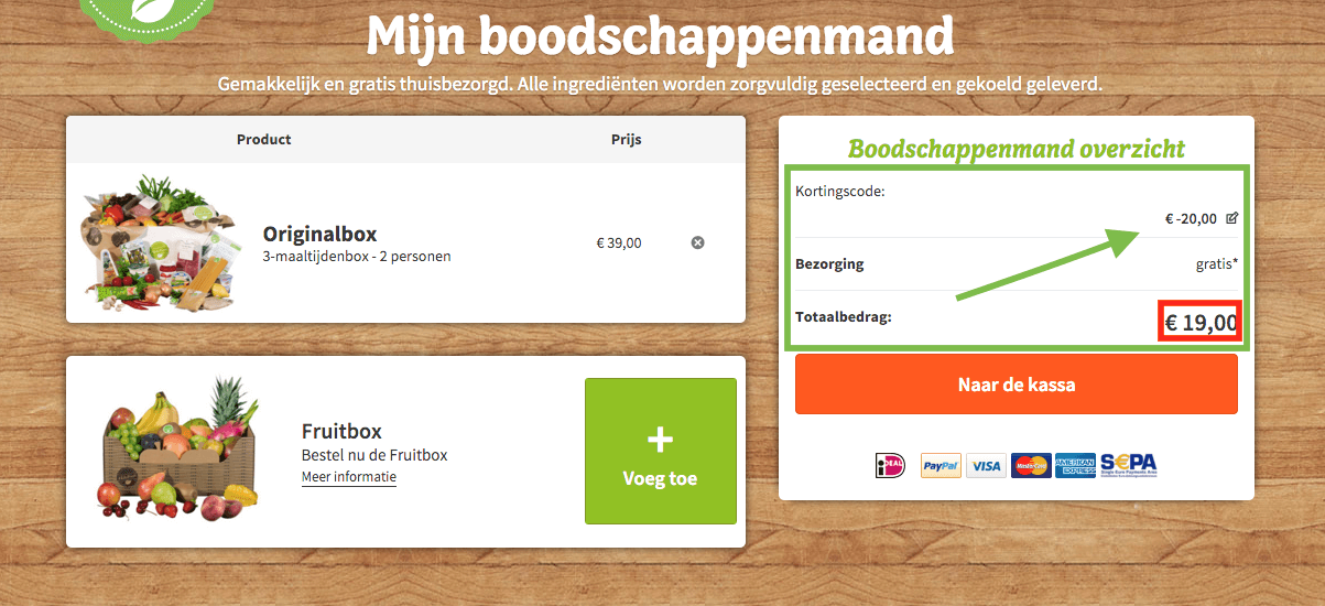 €20 korting bij HelloFresh in Februari 2016