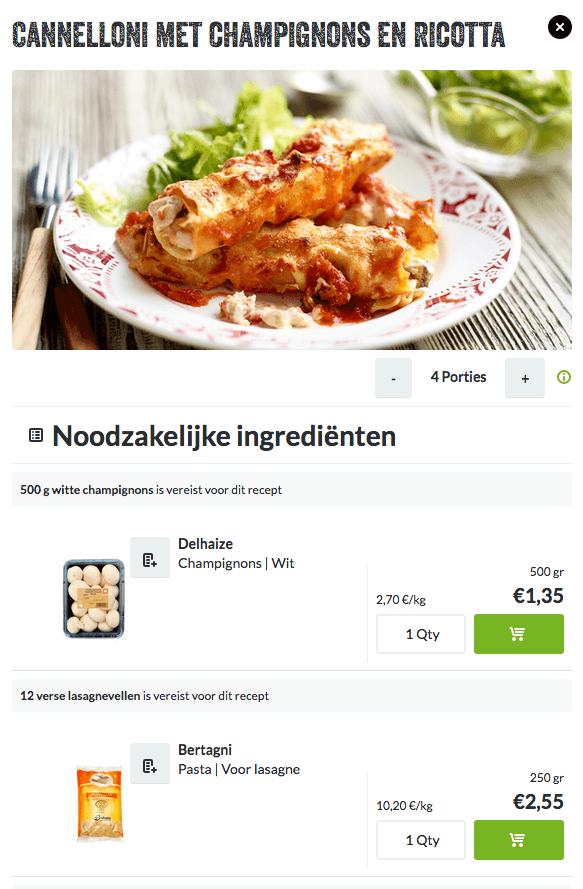 recepten kiezen delhaize