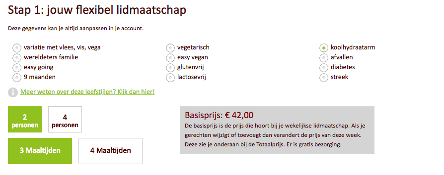 zelf je maaltijdbox samenstellen