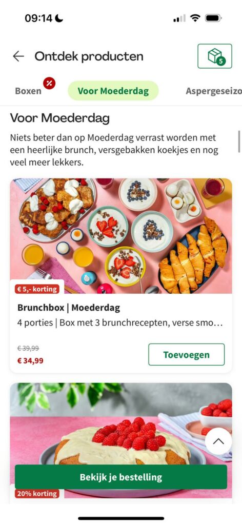 bestellen van moederdag recepten bij hellofresh howto